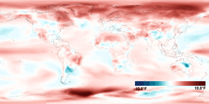 Animated GIF showing global model simulation from 2010-2100 by decade