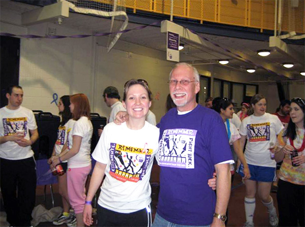 Greg with daughter Johanna at the Relay for Life
